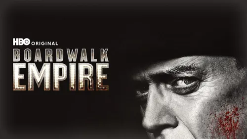 HBO provided image of Boardwalk Empire poster with part of Nucky Thompson's face shown.